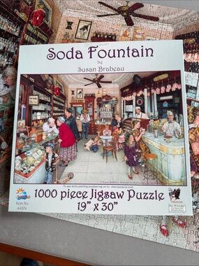 Soda Fountain 1000-Piece Jigsaw Puzzle by - White